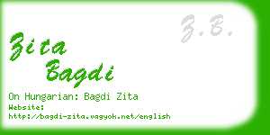 zita bagdi business card